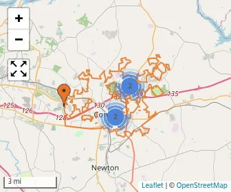 Area schools map