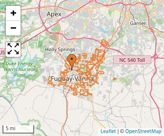 Area schools map