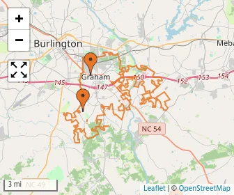 Area schools map