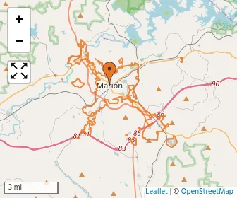 Area schools map