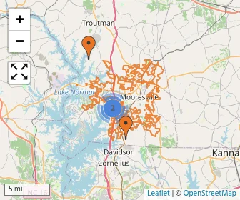 Area schools map