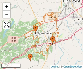 Area schools map