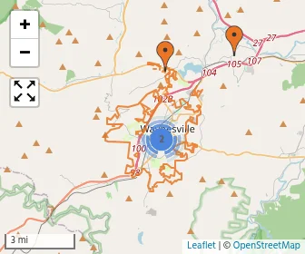 Area schools map