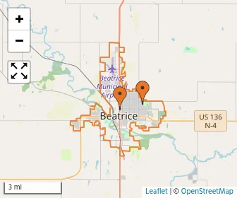 Area schools map