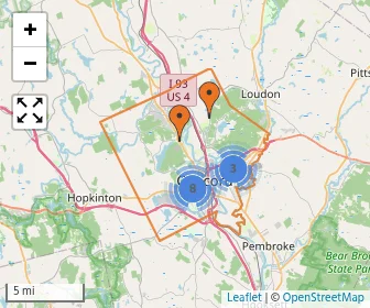 Area schools map