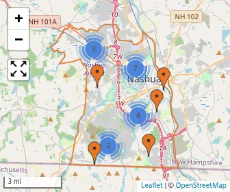 Area schools map