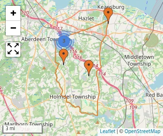 Area schools map