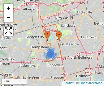 Area schools map