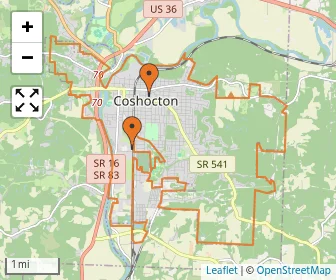 Area schools map