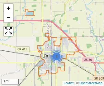 Area schools map