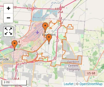 Area schools map
