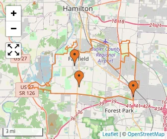 Area schools map