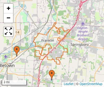 Area schools map