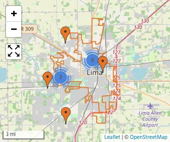 Area schools map