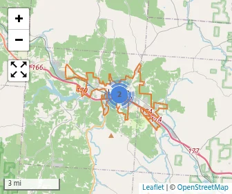 Area schools map