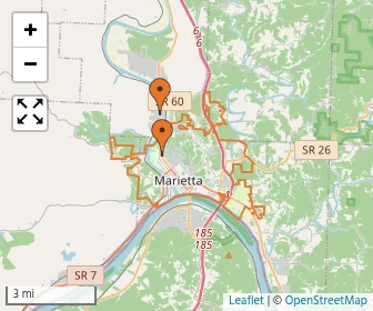 Area schools map