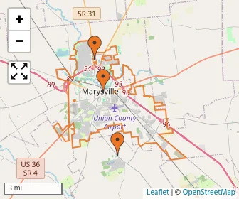 Area schools map