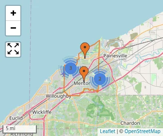 Area schools map