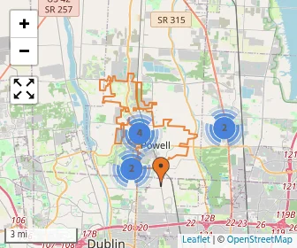 Area schools map