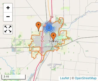 Area schools map