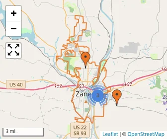 Area schools map