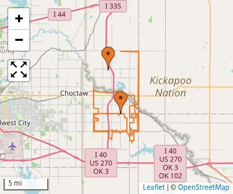 Area schools map