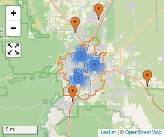 Area schools map
