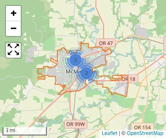 Area schools map