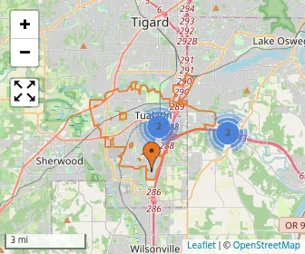 Area schools map