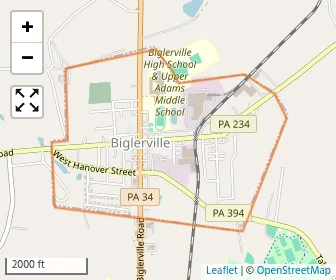 Area schools map