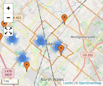 Area schools map