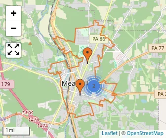 Area schools map
