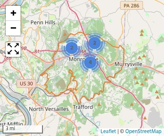 Area schools map