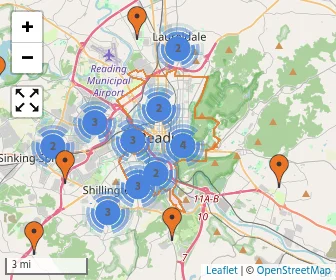 Area schools map