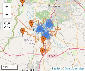 Area schools map