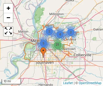 Area schools map