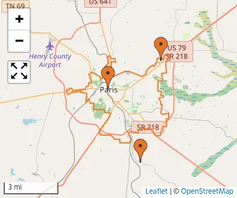 Area schools map