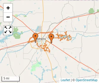 Area schools map