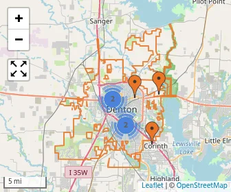 Area schools map