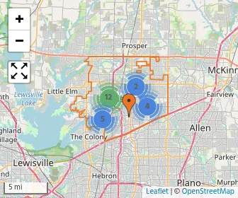Area schools map