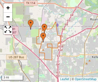 Area schools map
