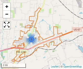 Area schools map
