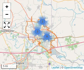 Area schools map