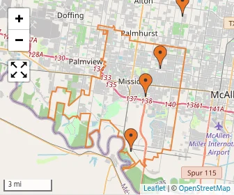 Area schools map