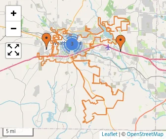 Area schools map