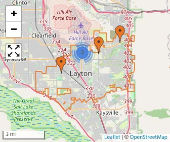 Area schools map