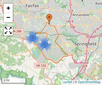 Area schools map