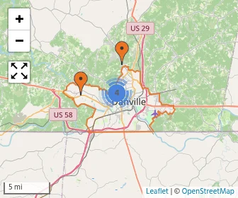 Area schools map