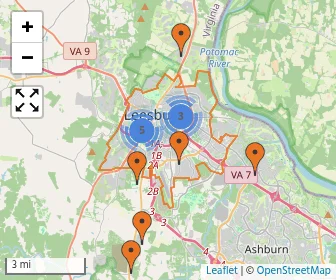 Area schools map