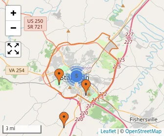 Area schools map